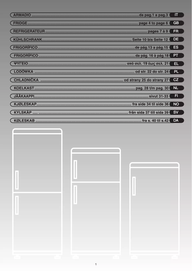 Page 1 de la notice Manuel utilisateur Candy FRCFO3350A