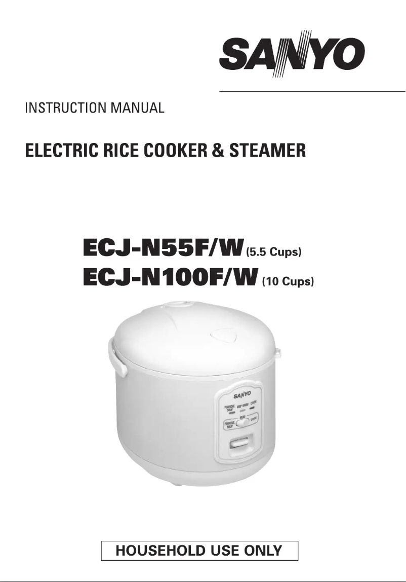 Page 1 de la notice Manuel utilisateur Sanyo ECJ-N55F