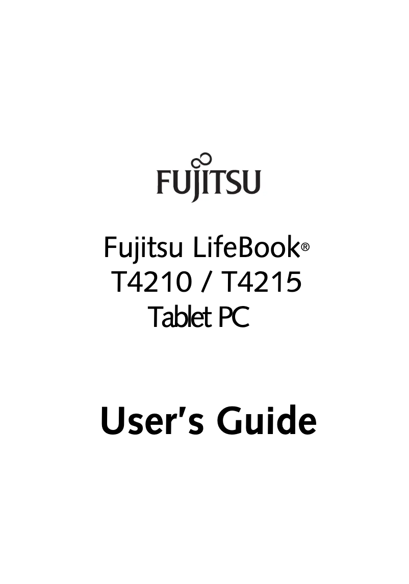 Page 1 de la notice Manuel utilisateur Fujitsu LifeBook T4210
