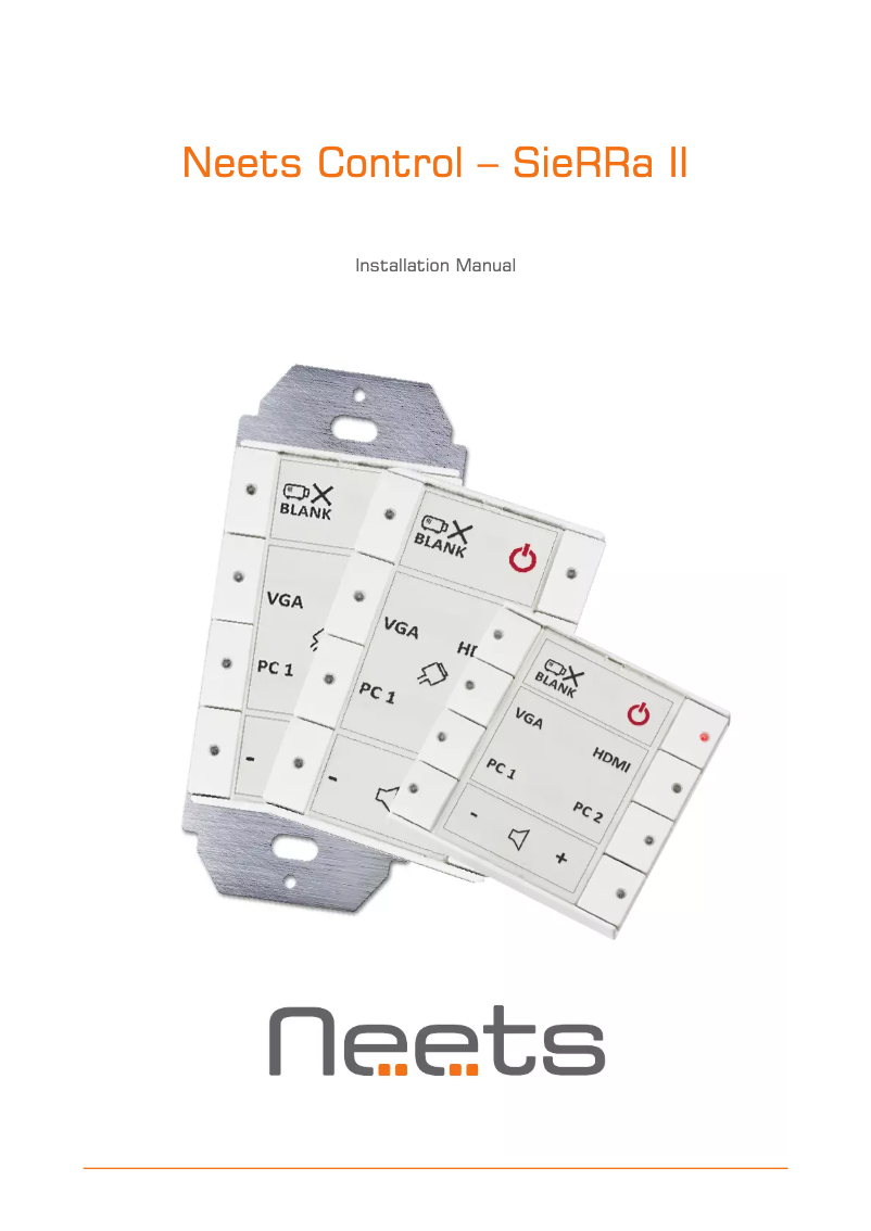 Page 1 de la notice Manuel utilisateur Neets SieRRa II