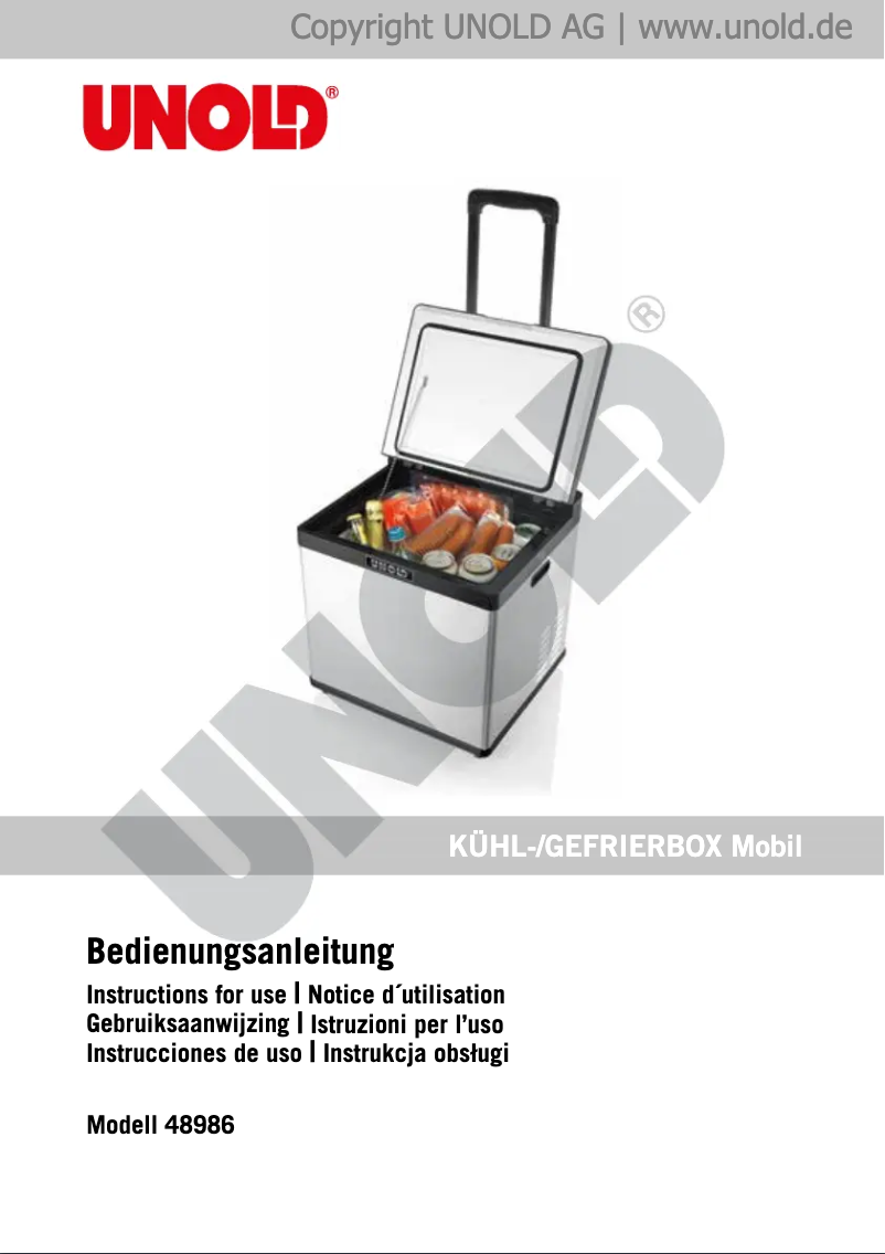 Page n°1 - Manuel utilisateur Unold Mobil 48986