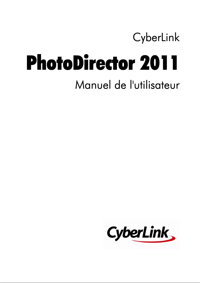 Image de la première page du manuel de l'appareil PhotoDirector 2011