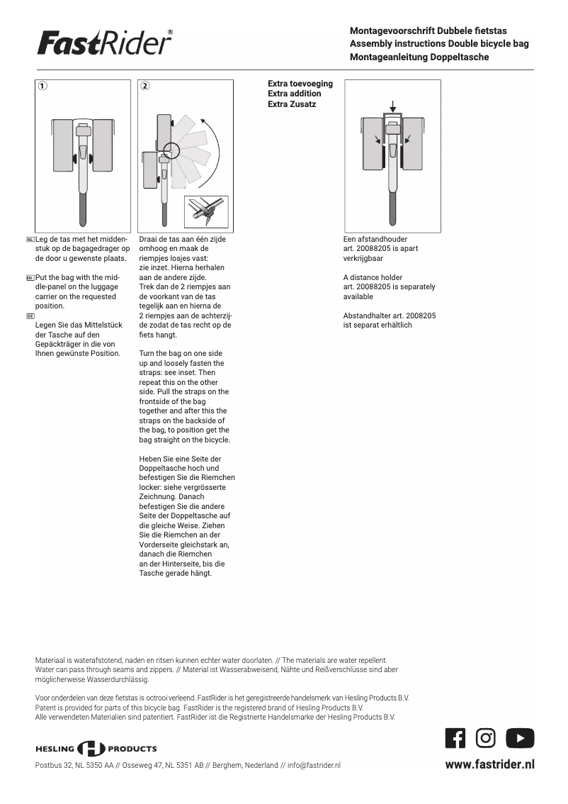 Page 1 de la notice Manuel utilisateur FastRider Canvas Limited