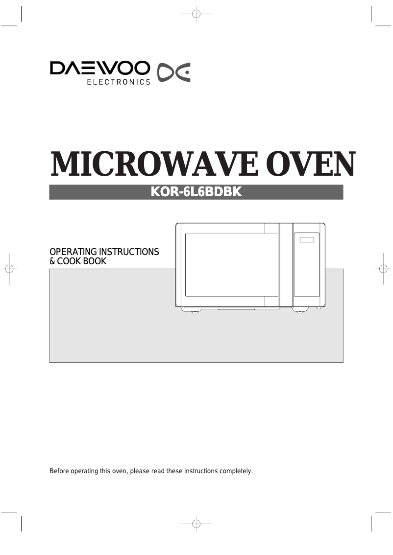 Imagen de la primera página del manual del dispositivo KOR-6L6BDBK