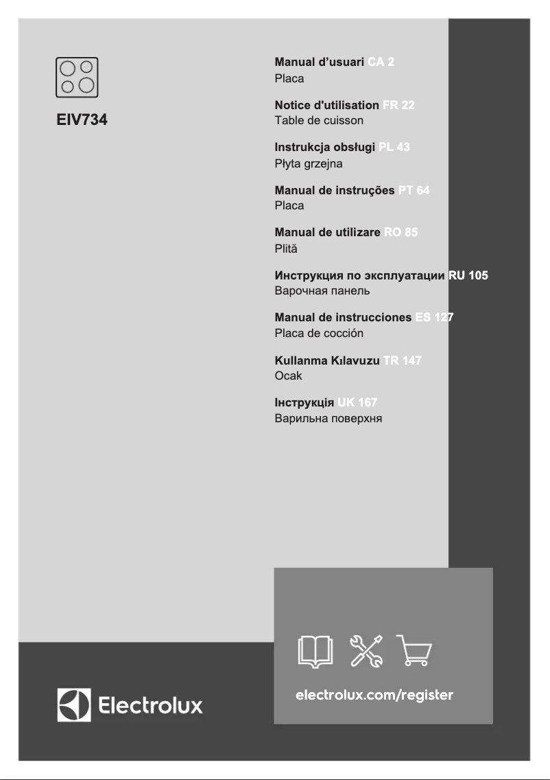 Page n°1 - Manuel utilisateur Electrolux EIV734
