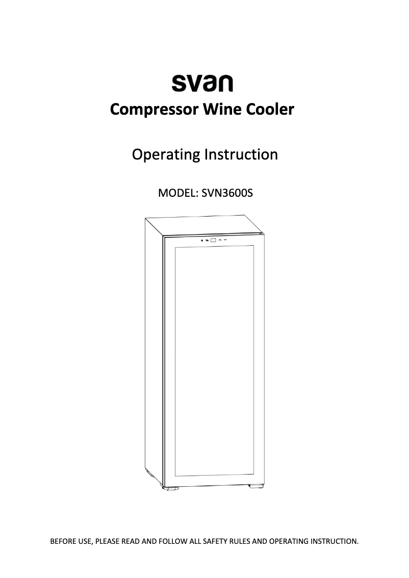 Page 1 de la notice Manuel utilisateur SVAN SVN3600S