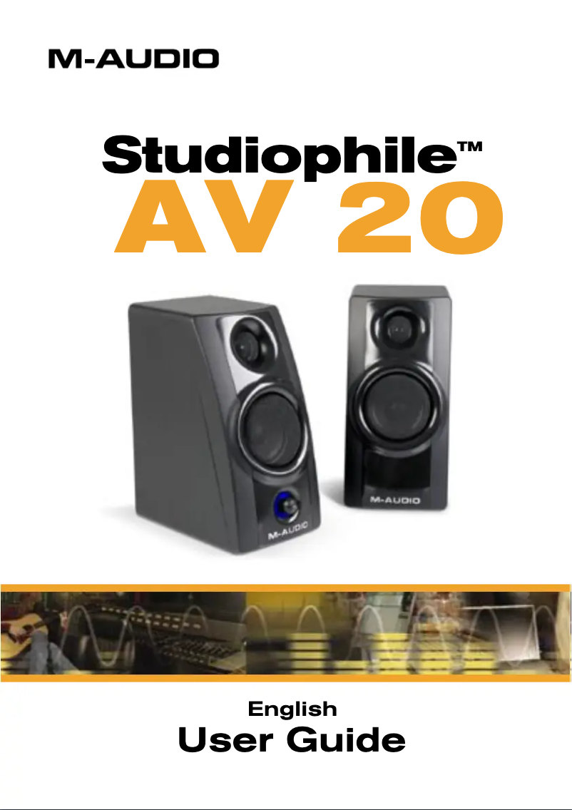 Page 1 de la notice Manuel utilisateur M-Audio Studiophile AV20