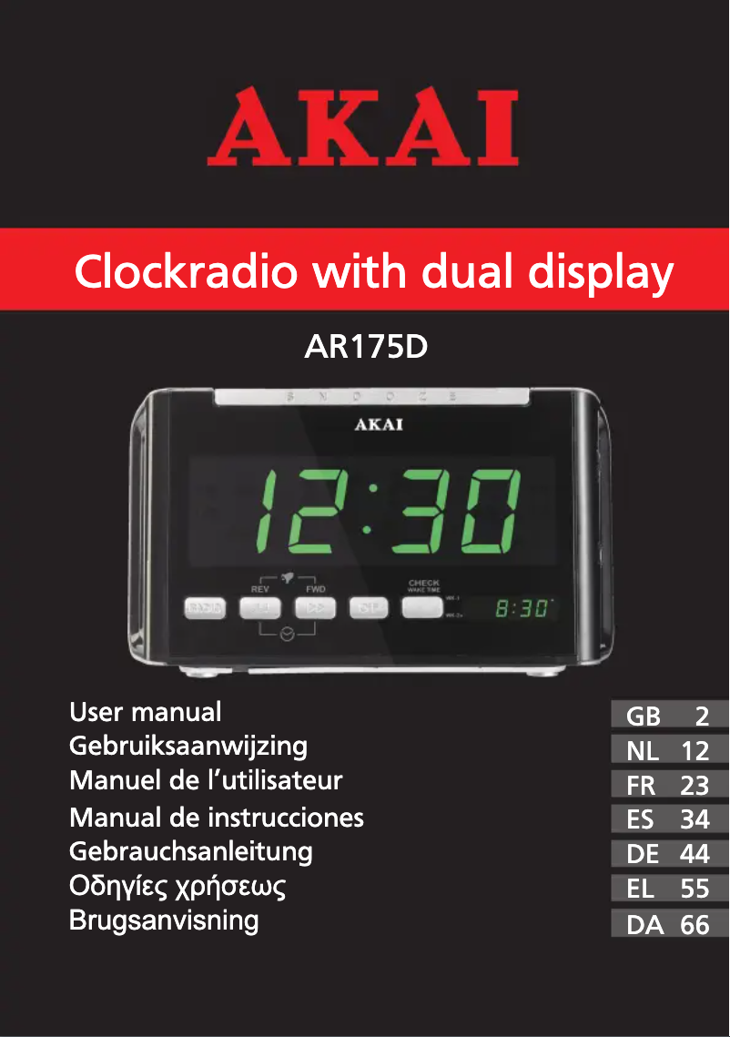 Page n°1 - Manuel utilisateur AKAI AR175D