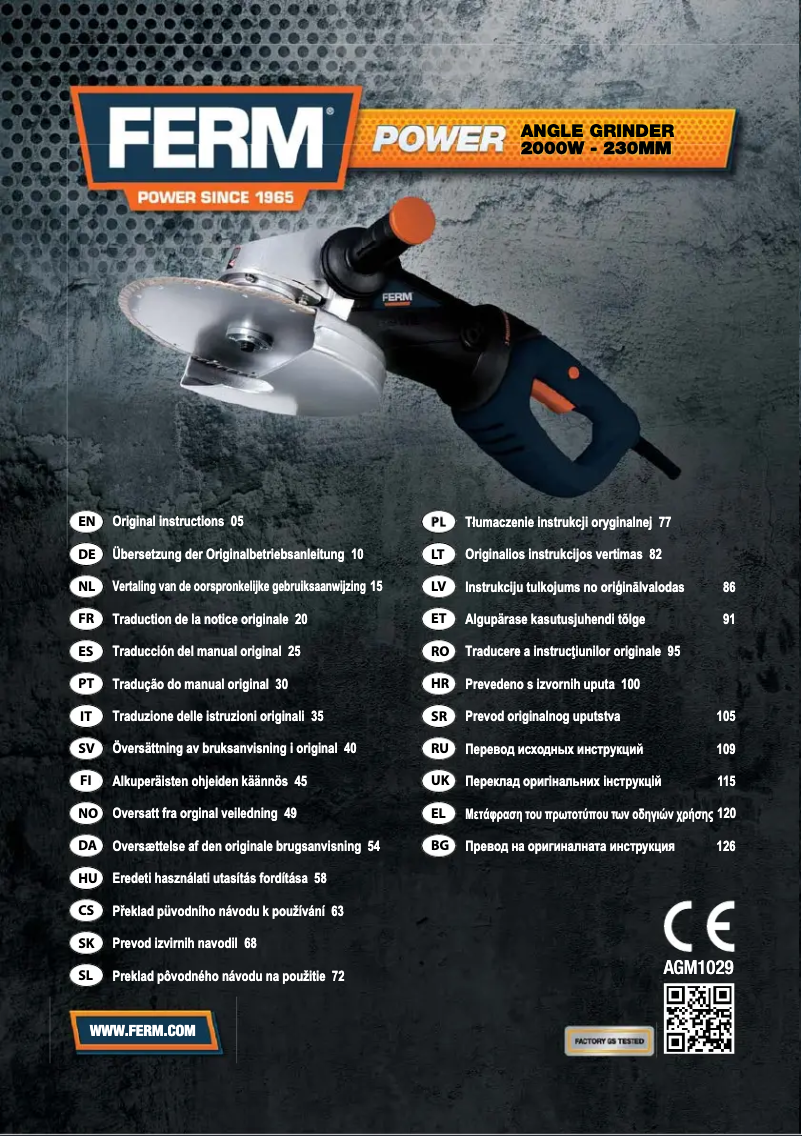 Página 1 del manual Manual de usuario Ferm AGM1029