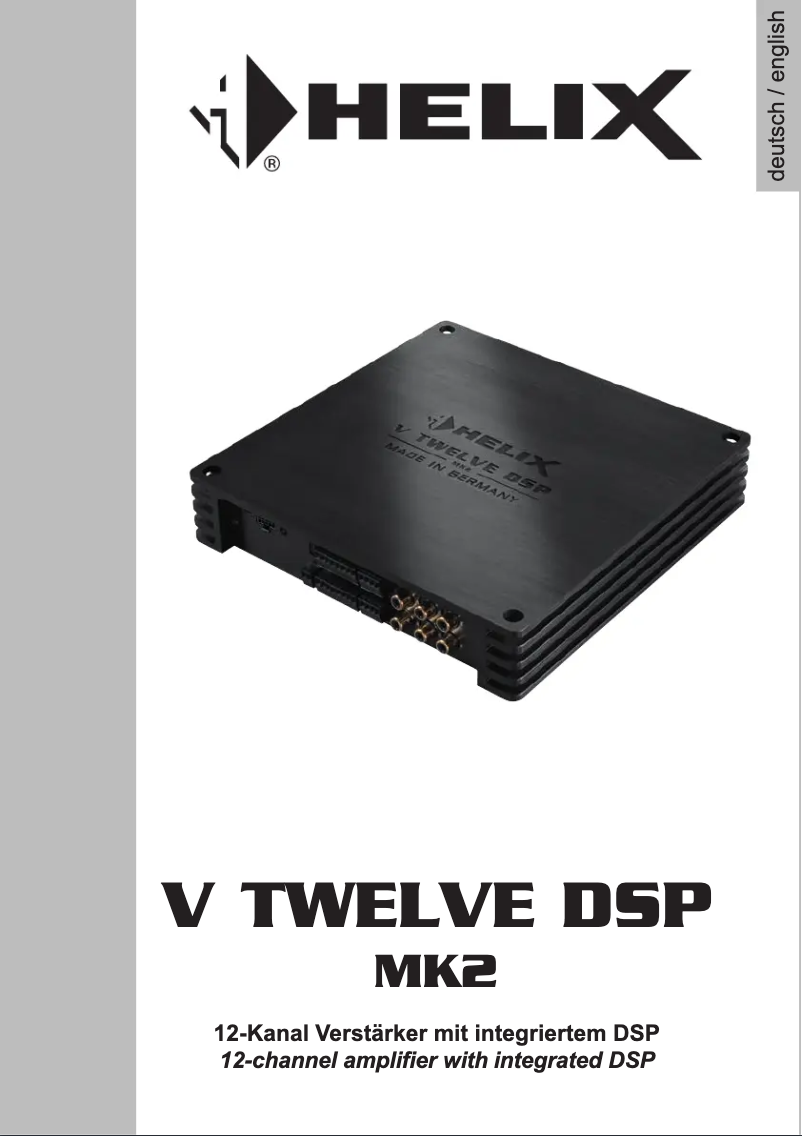 Page n°1 - Manuel utilisateur Helix V TWELVE DSP MK2
