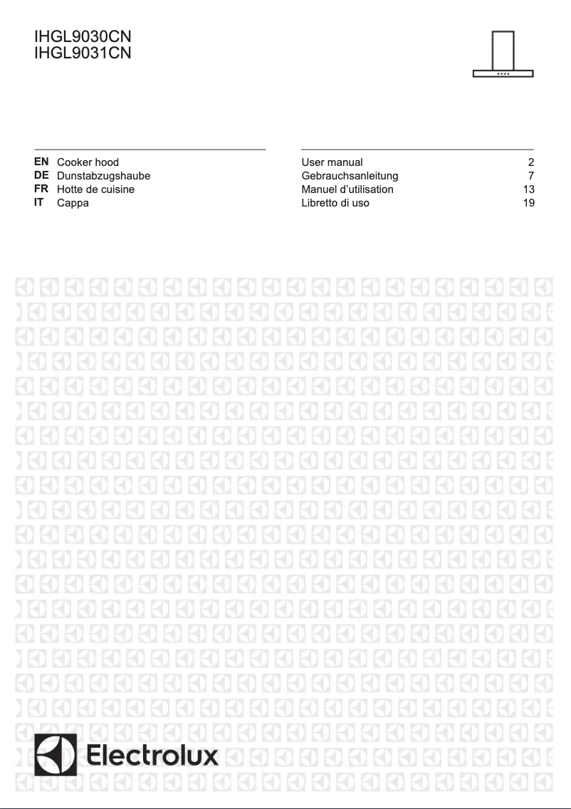 Page 1 de la notice Manuel utilisateur Electrolux IHGL9031CN
