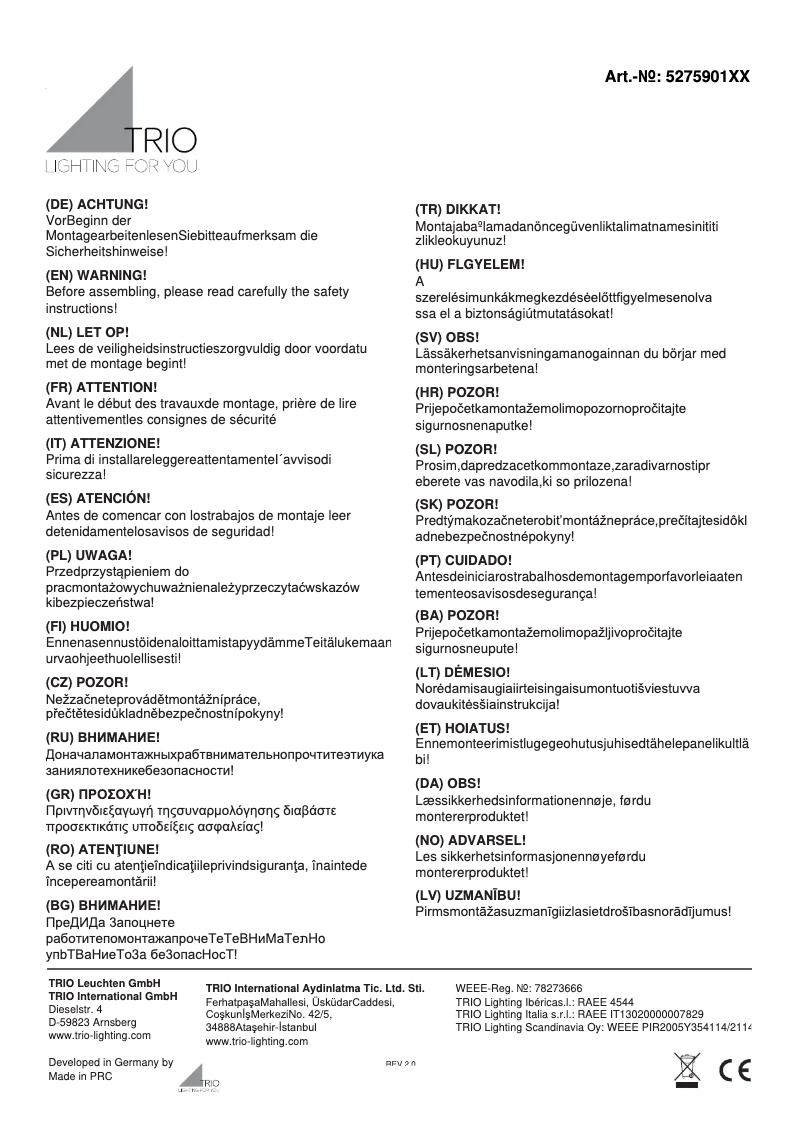 Image de la première page du manuel de l'appareil Berlin 527590107