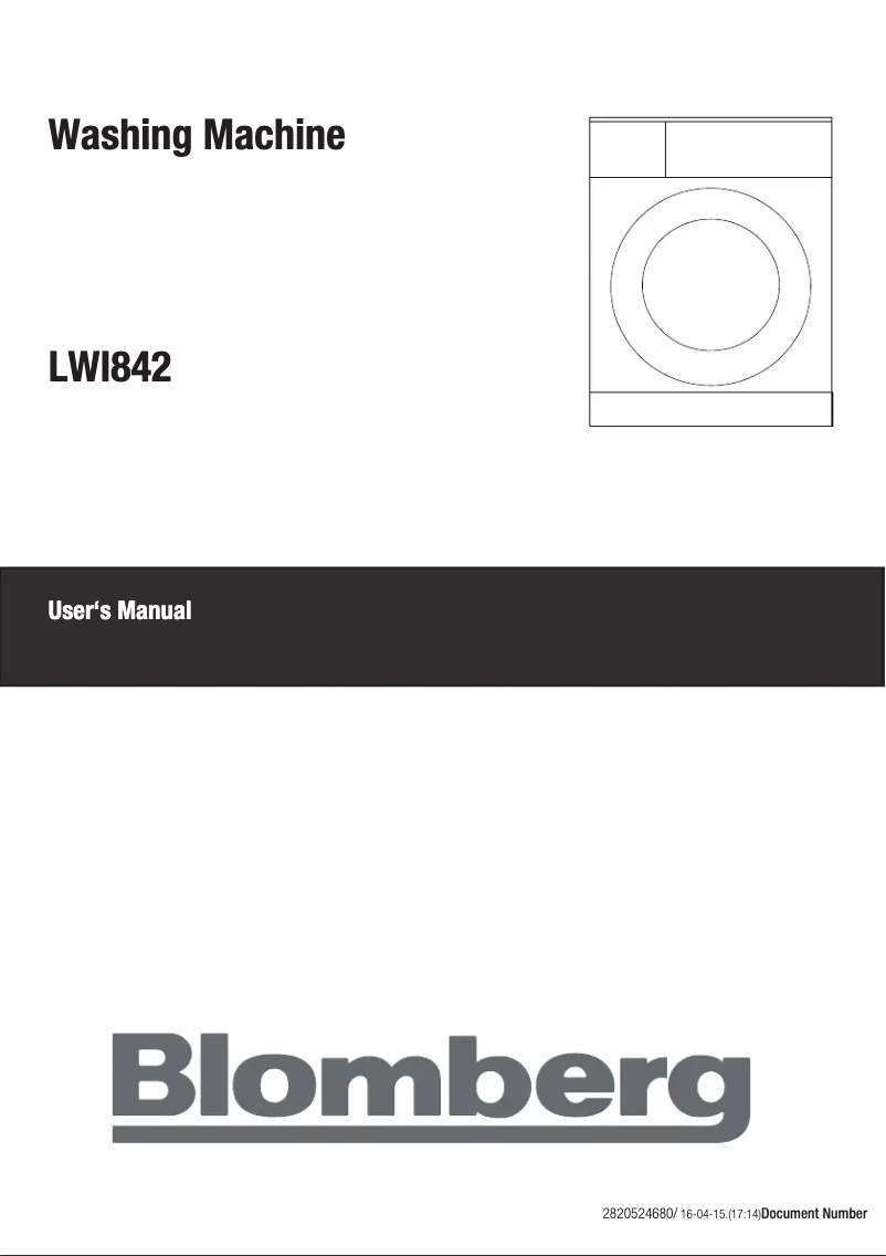 Image de la première page du manuel de l'appareil LWI 842