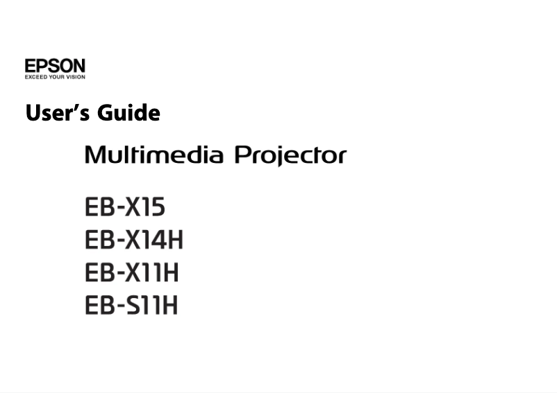 Page 1 de la notice Manuel utilisateur Epson EB-X14H