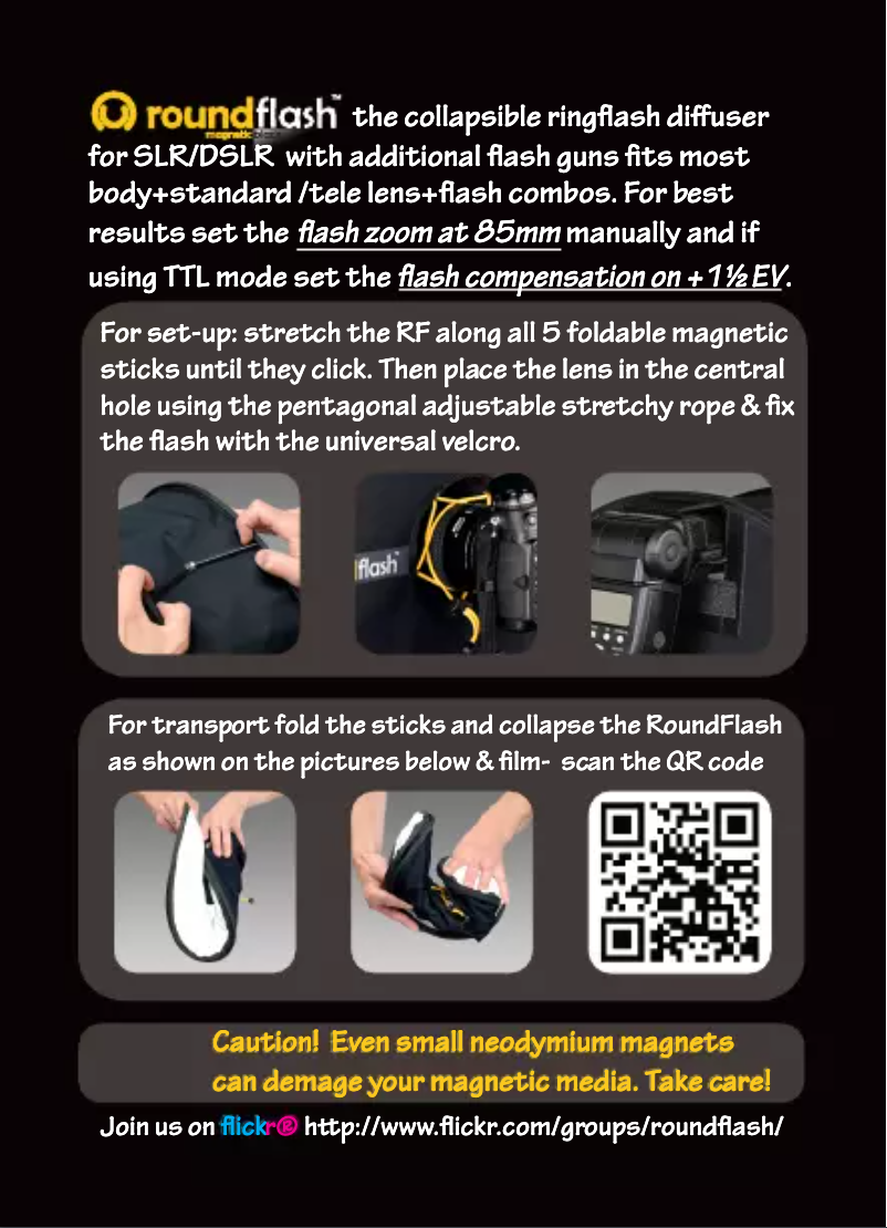 Page n°1 - Manuel utilisateur RoundFlash Magnetic Ringflash Adapter