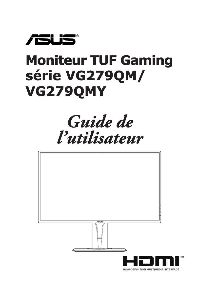 Image de la première page du manuel de l'appareil TUF Gaming VG279QMY