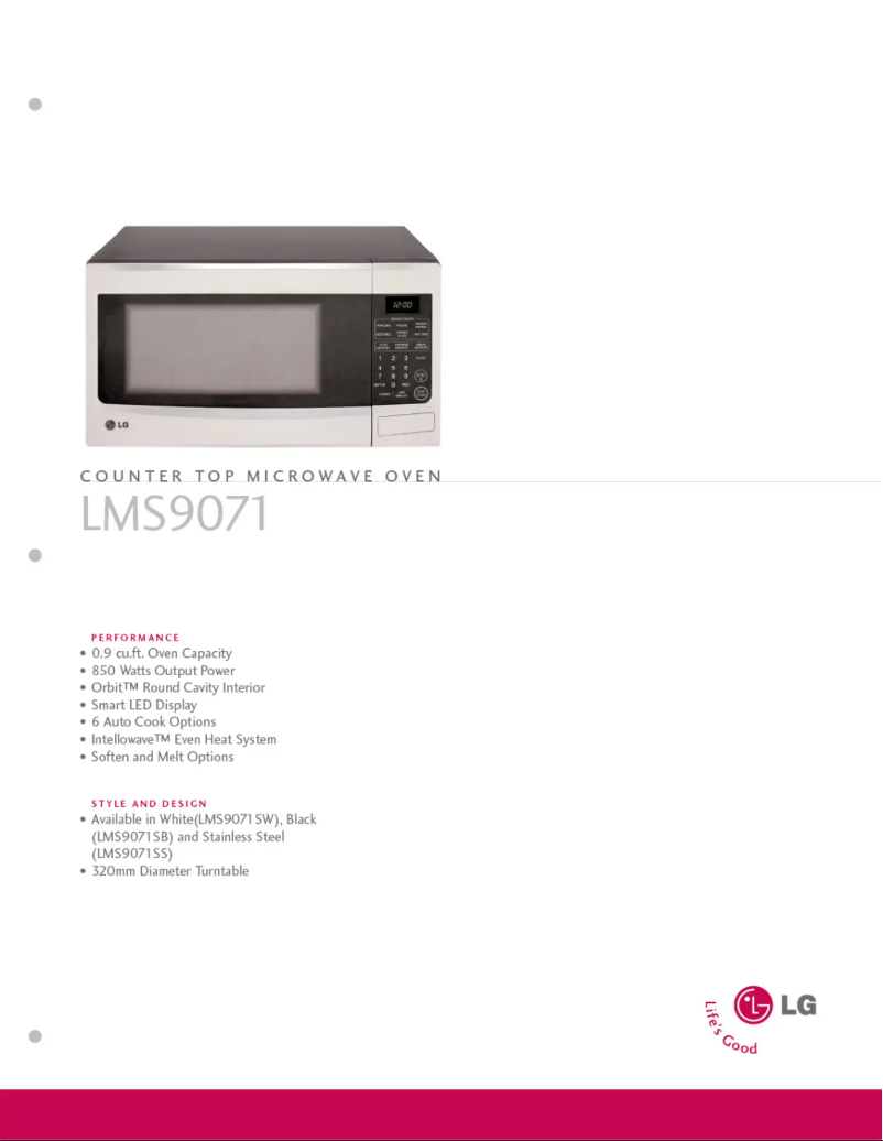 Image de la première page du manuel de l'appareil LMS9071SW