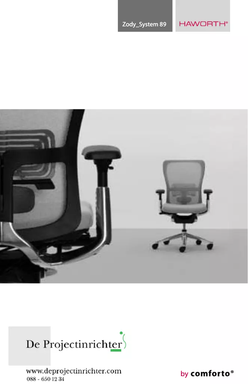 Page n°1 - Manuel utilisateur Haworth System 89