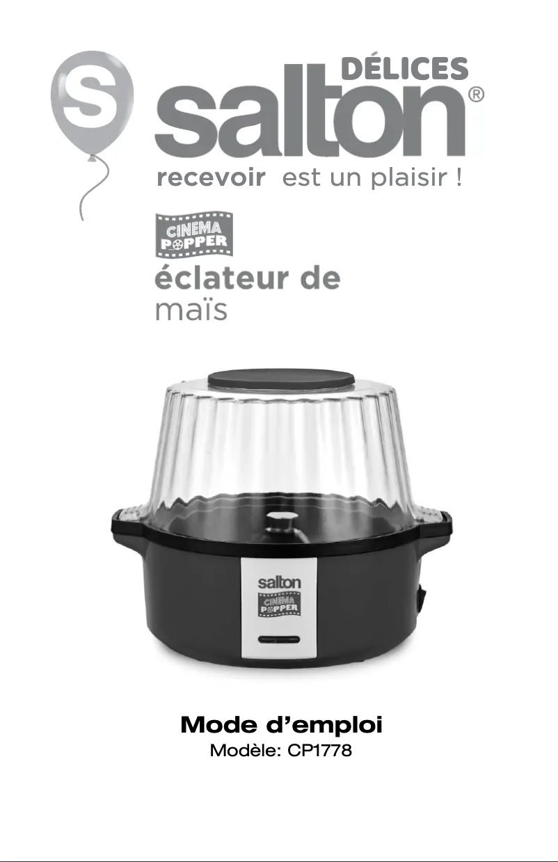 Page n°1 - Manuel utilisateur Salton CP1778