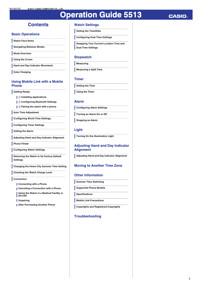 Page 1 de la notice Manuel utilisateur Casio G-Shock GST-B100XB-2AER