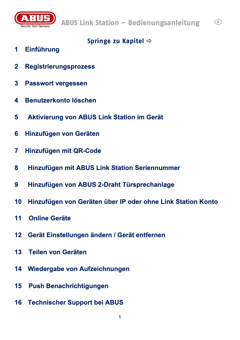 Page n°1 - Manuel utilisateur Abus APP12800