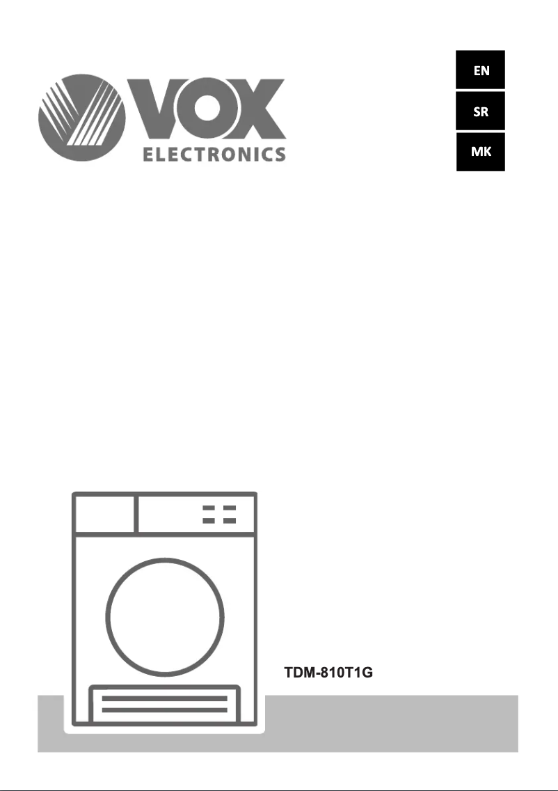 Page 1 de la notice Manuel utilisateur VOX TDM-810T