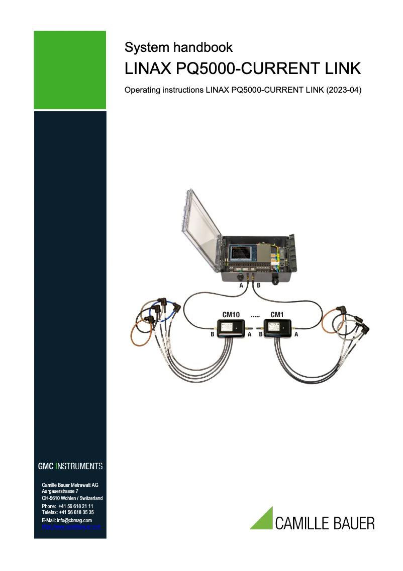 Page n°1 - Manuel utilisateur Camille Bauer LINAX PQ5000-CURRENT LINK