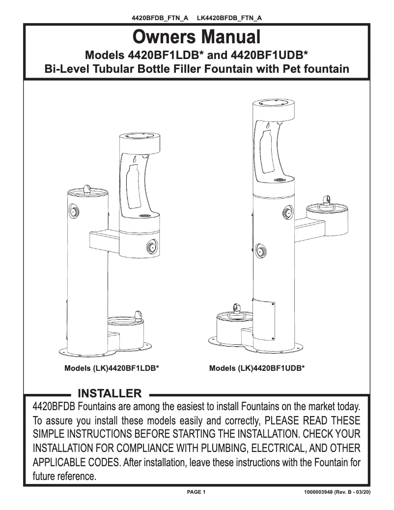 Imagen de la primera página del manual del dispositivo LKWRB1316SS