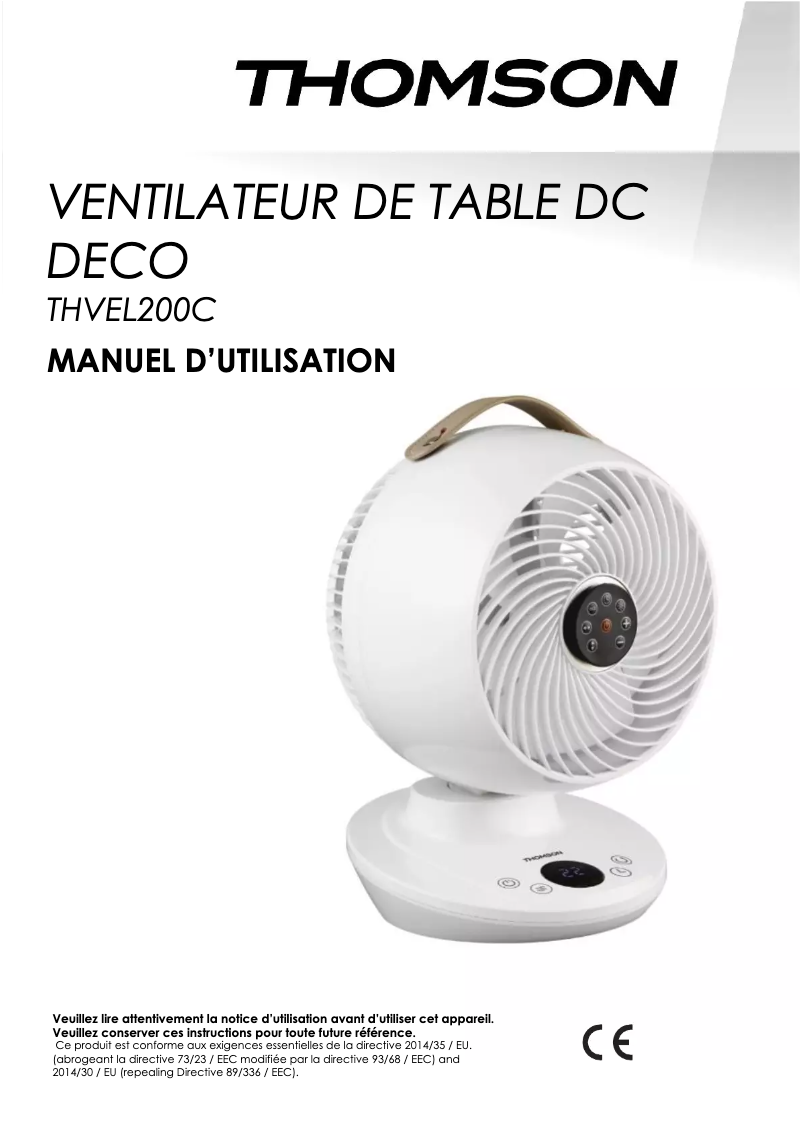 Image de la première page du manuel de l'appareil THVEL200C