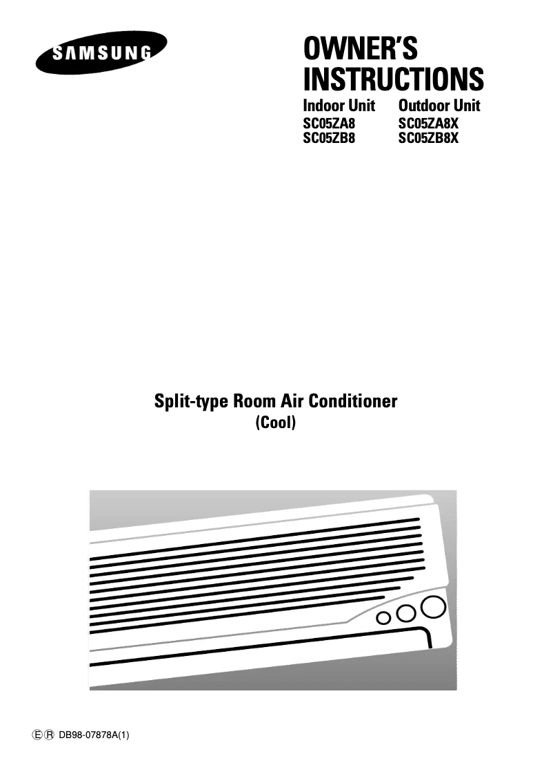 Image de la première page du manuel de l'appareil SC05ZA8X