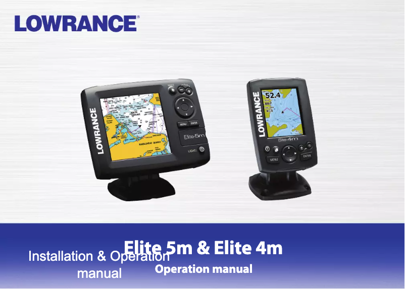 Page n°1 - Manuel utilisateur Lowrance Elite 4m