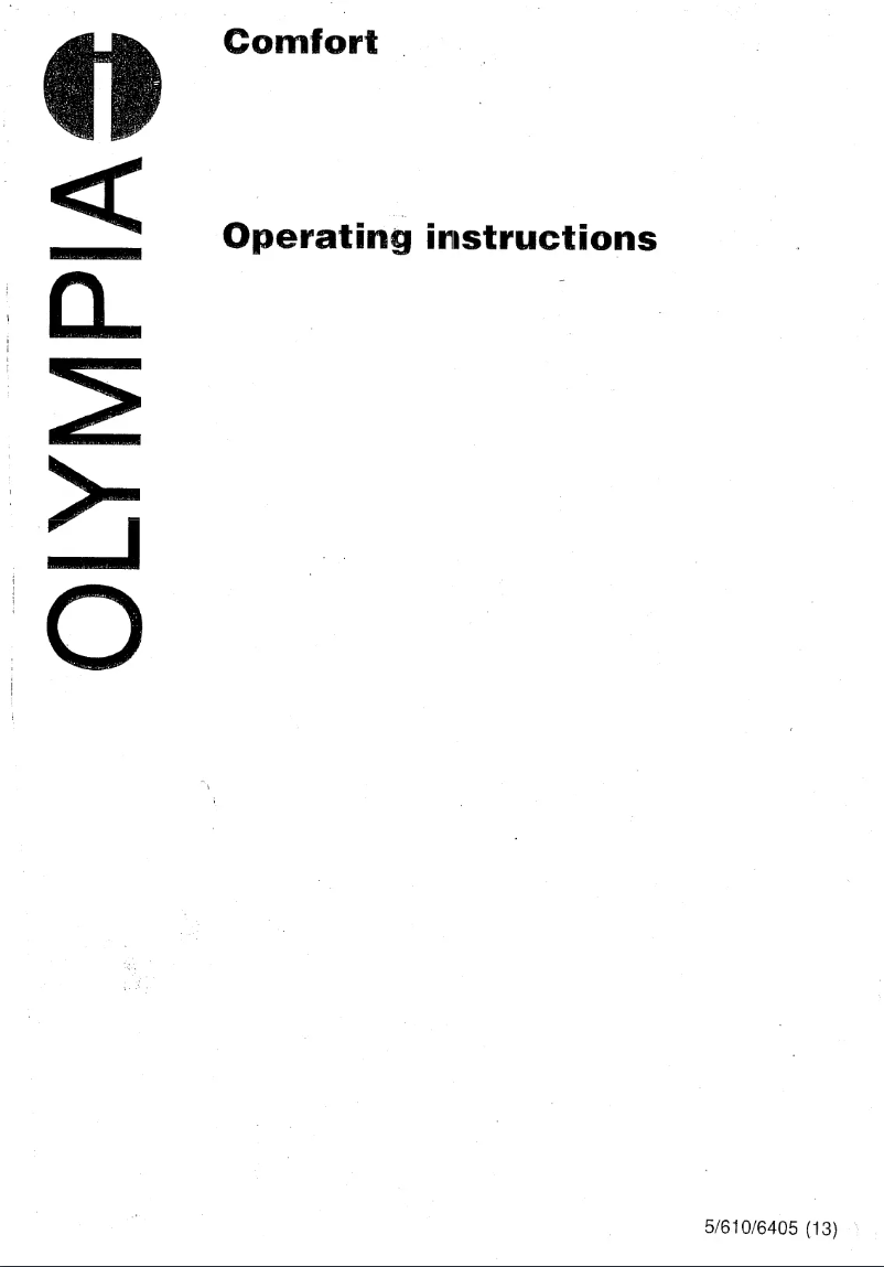 Page 1 de la notice Manuel utilisateur Olympia Comfort