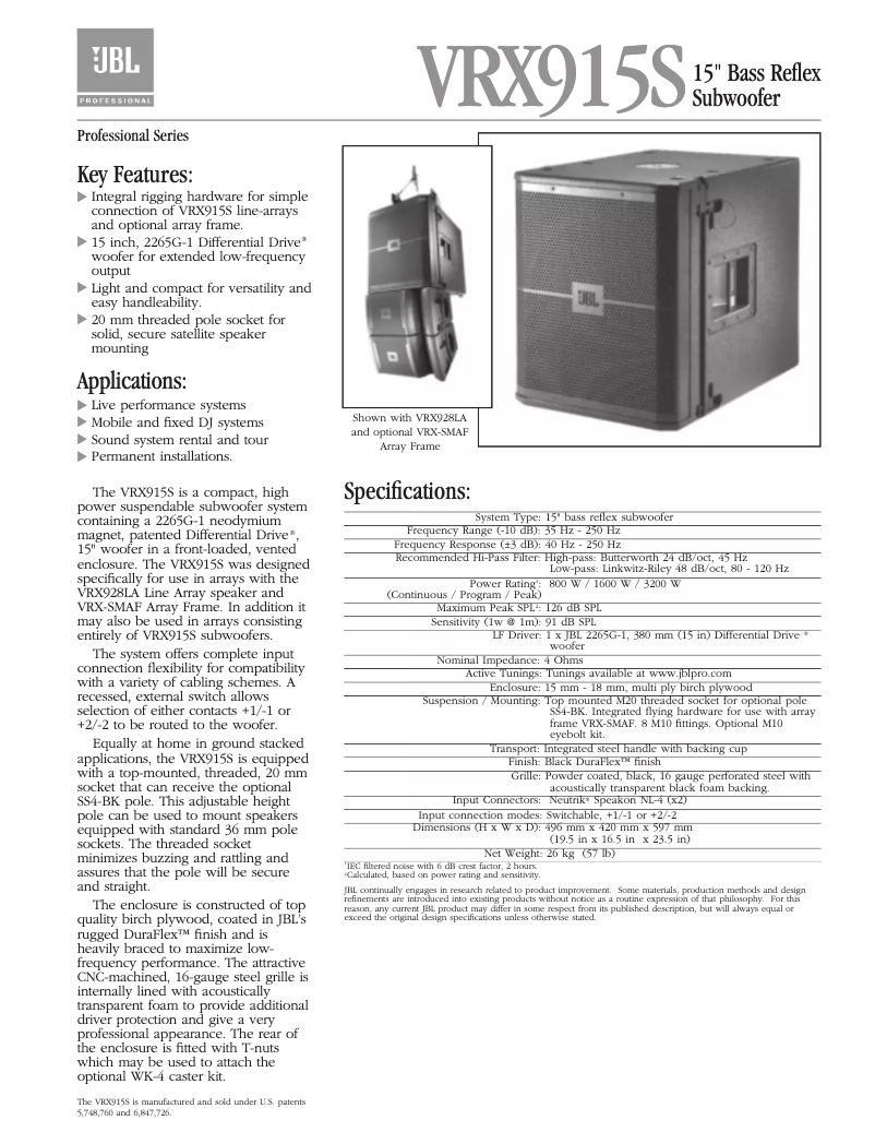 Image de la première page du manuel de l'appareil VRX915S