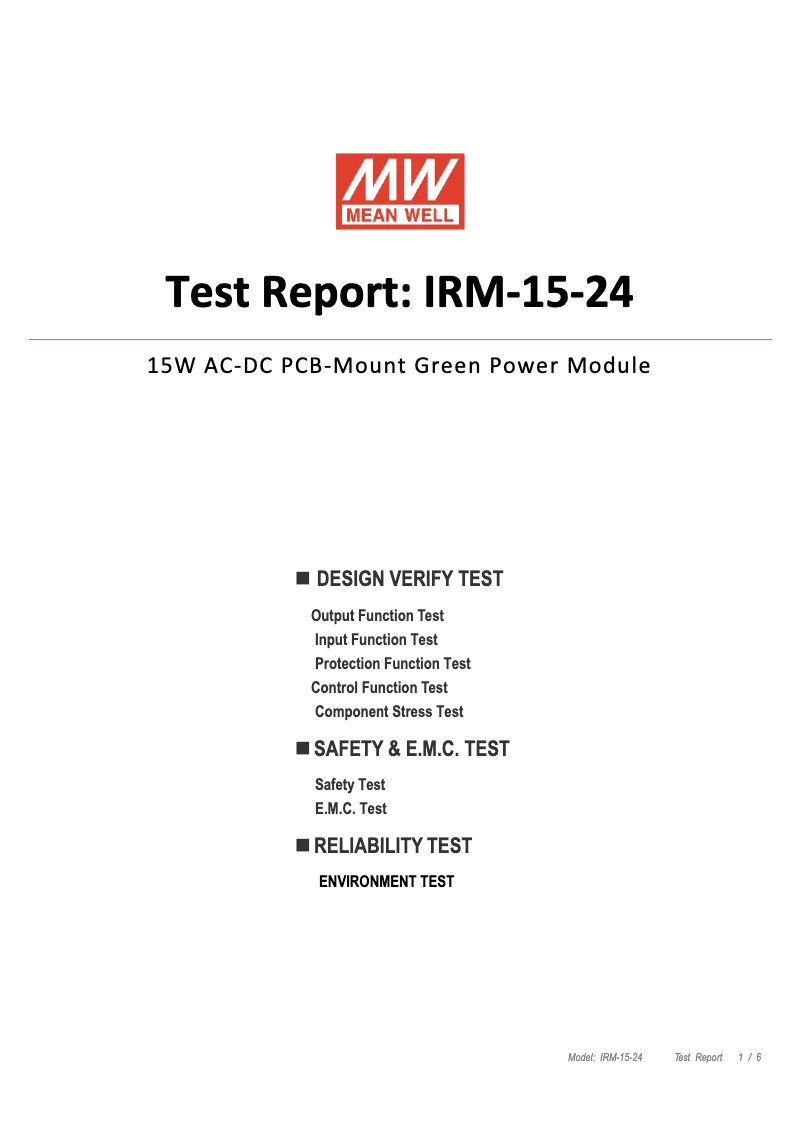 Image de la première page du manuel de l'appareil IRM-15-24