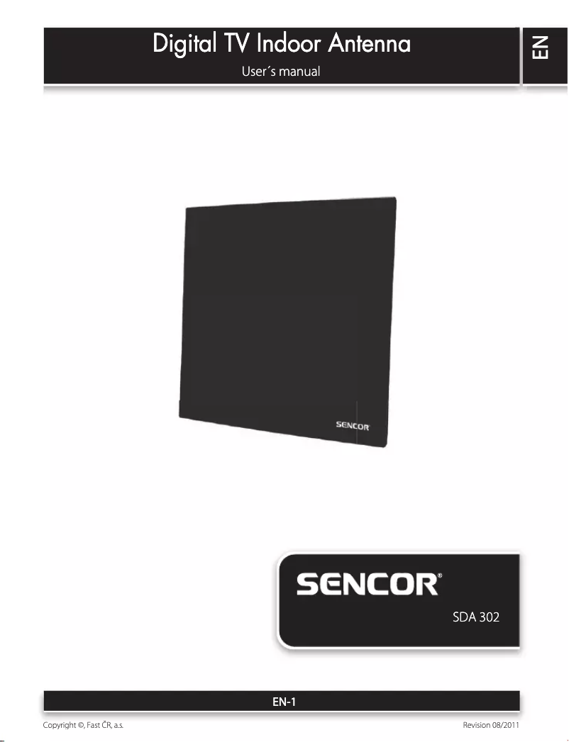 Page n°1 - Manuel utilisateur Sencor SDA 302