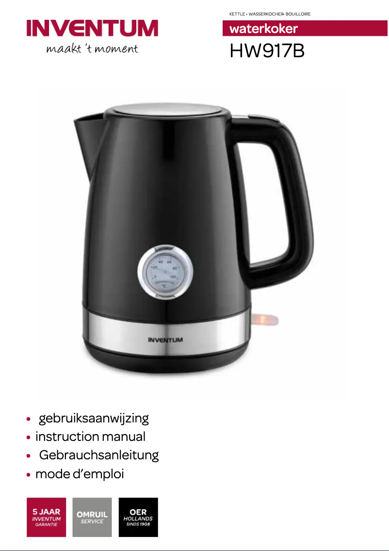 Page 1 de la notice Manuel utilisateur Inventum HW917B