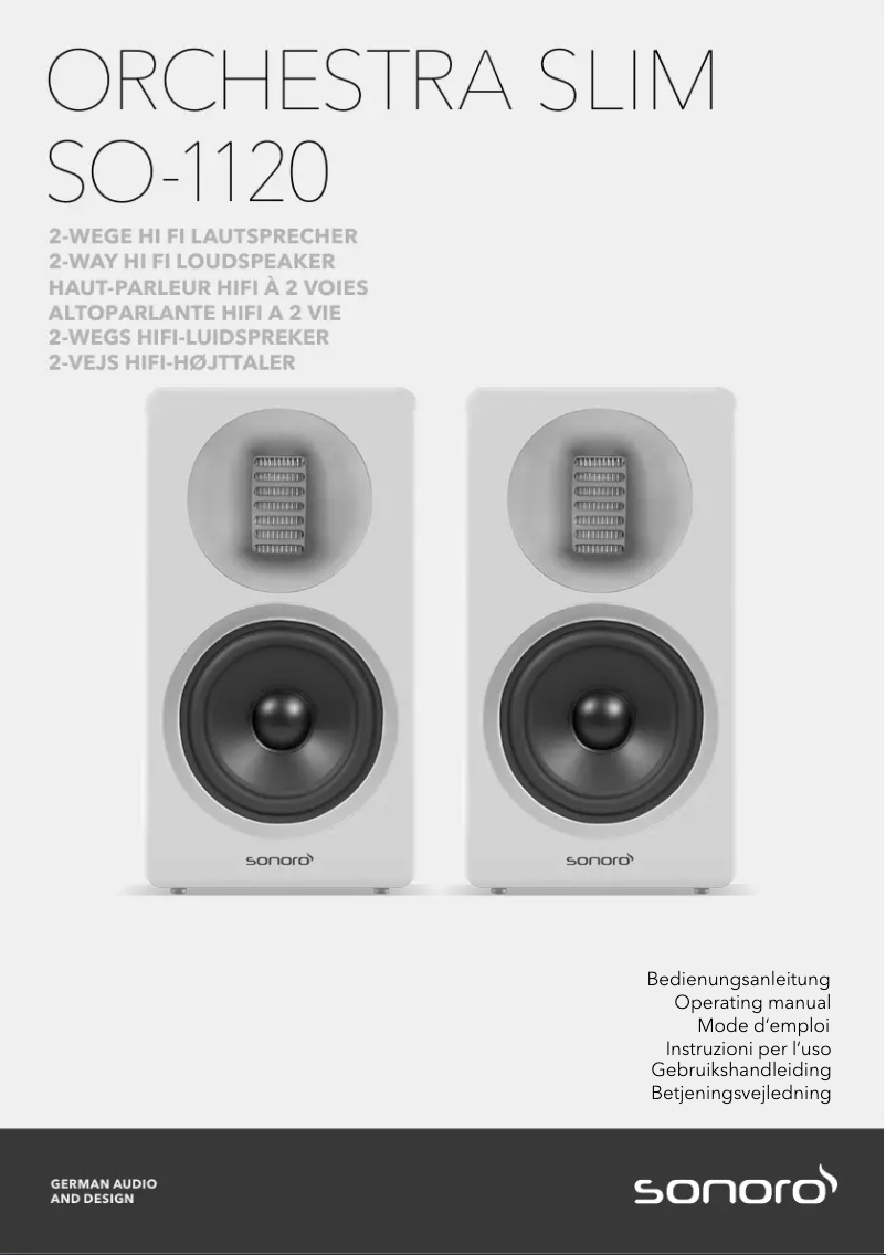 Page n°1 - Manuel utilisateur Sonoro Orchestra Slim SO-1120