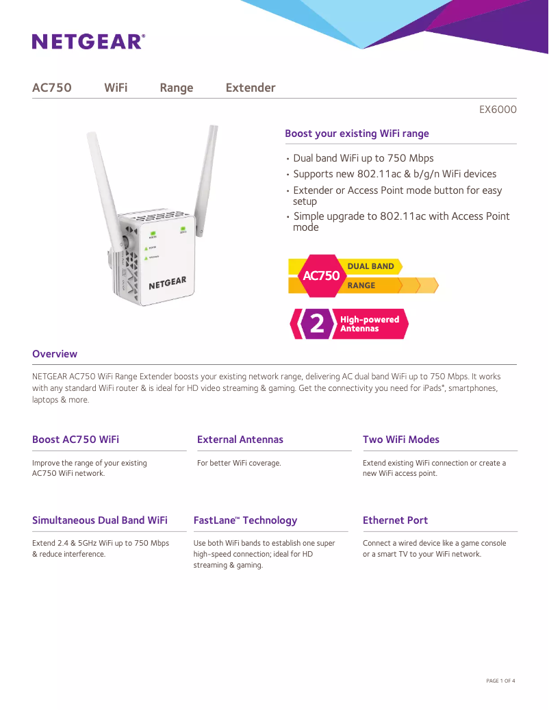 Image de la première page du manuel de l'appareil EX6000