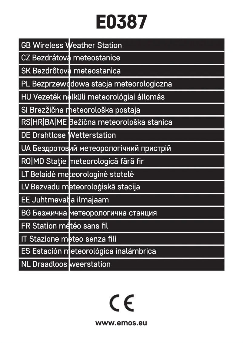 Image de la première page du manuel de l'appareil E0387