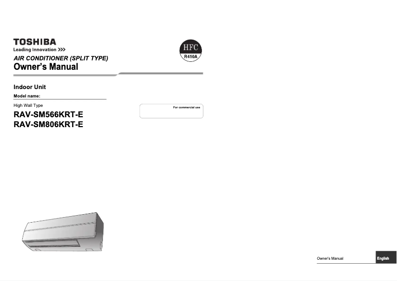 Página 1 del manual Manual de usuario Toshiba RAV-SM566KRT-E