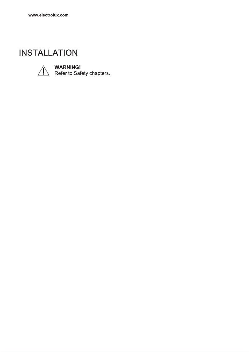 Page n°1 - Guide d'installation Electrolux EOB2100COX