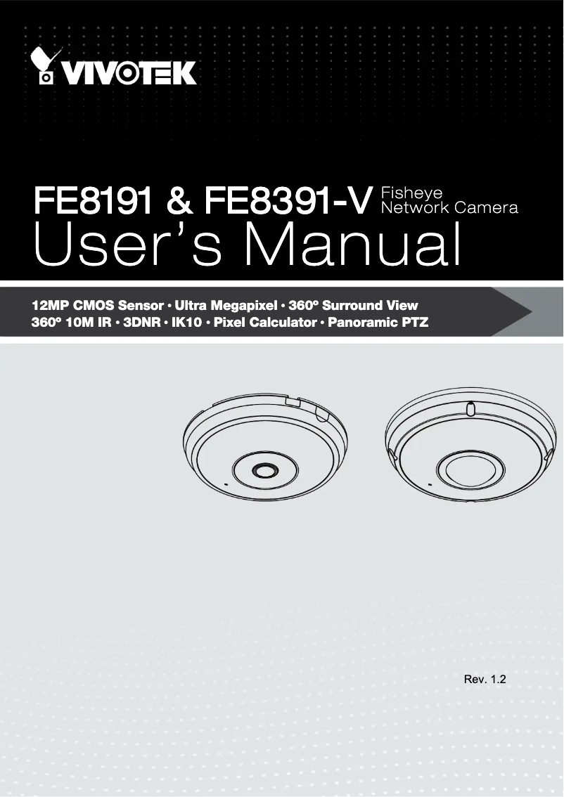 Page 1 de la notice Manuel utilisateur Vivotek FE8191