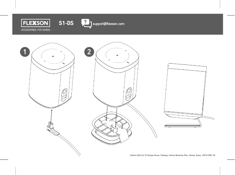 Page n°1 - Manuel utilisateur Flexson Sonos One/Play:1 S1-DS