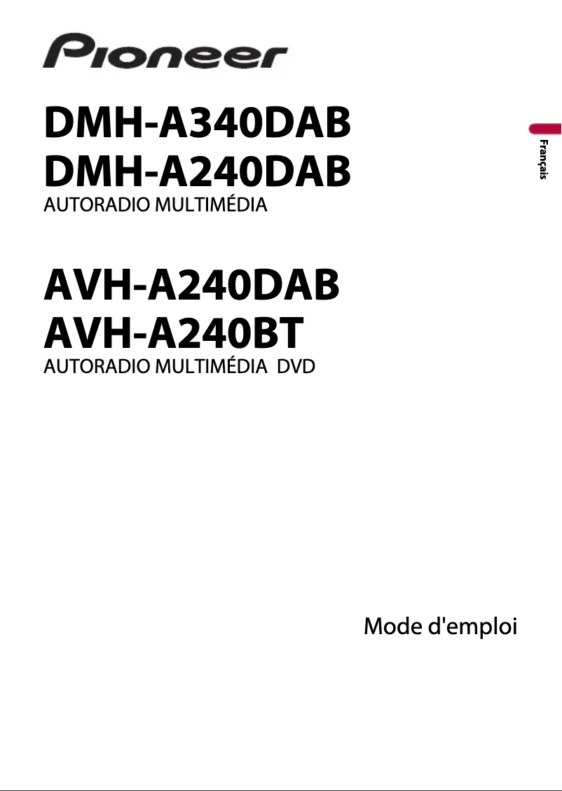 Image de la première page du manuel de l'appareil AVH-A240BT