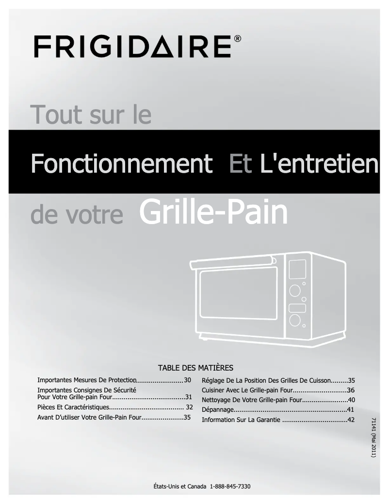 Page n°1 - Manuel utilisateur Frigidaire FPCO06D7MS
