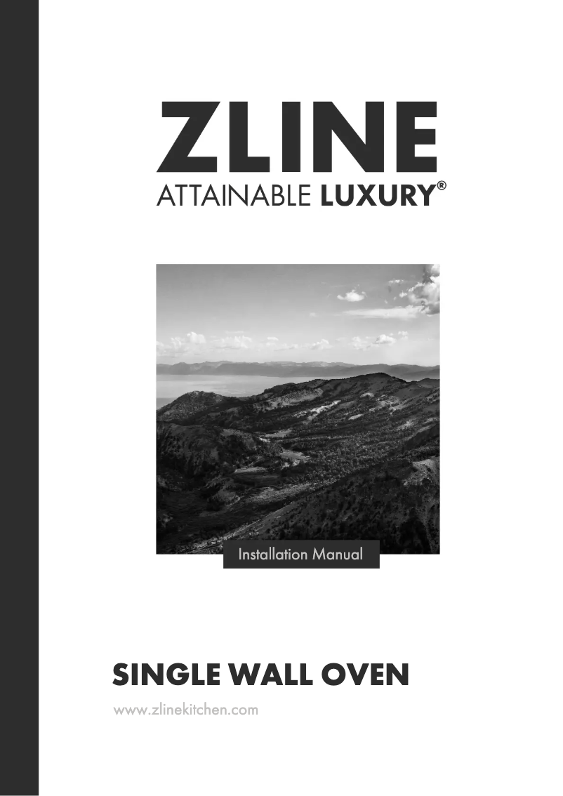 Page n°1 - Guide d'installation ZLine AWS-30-BS