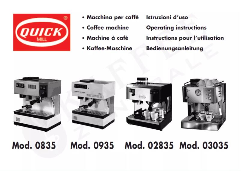 Página 1 del manual Manual de usuario QuickMill 02835