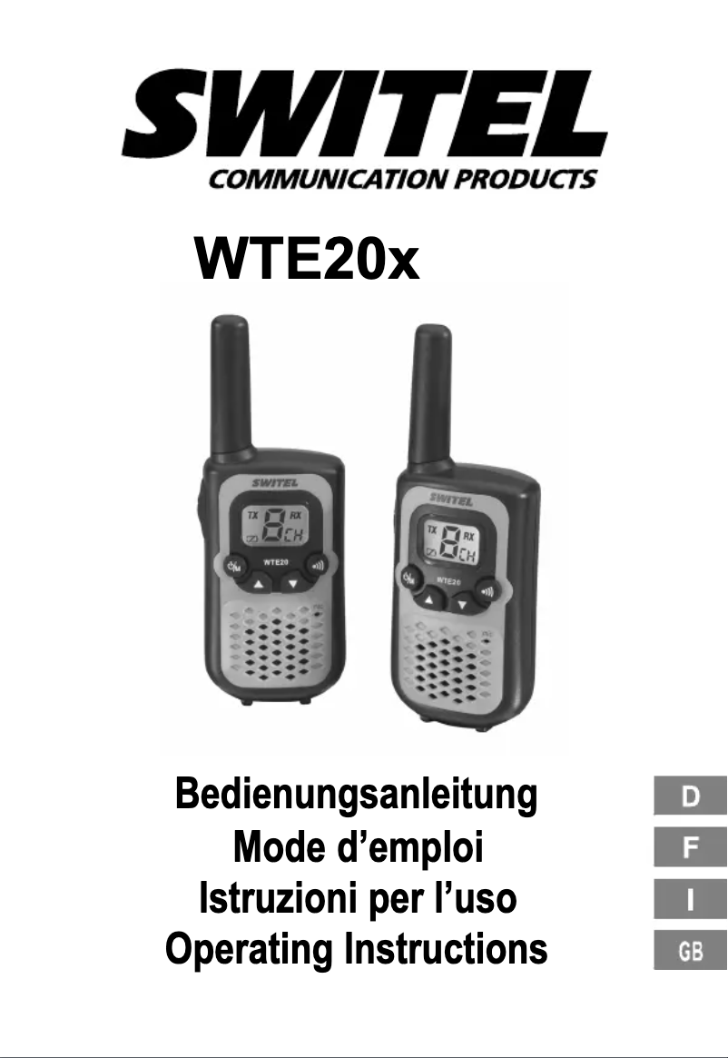 Page n°1 - Manuel utilisateur Switel WTE203