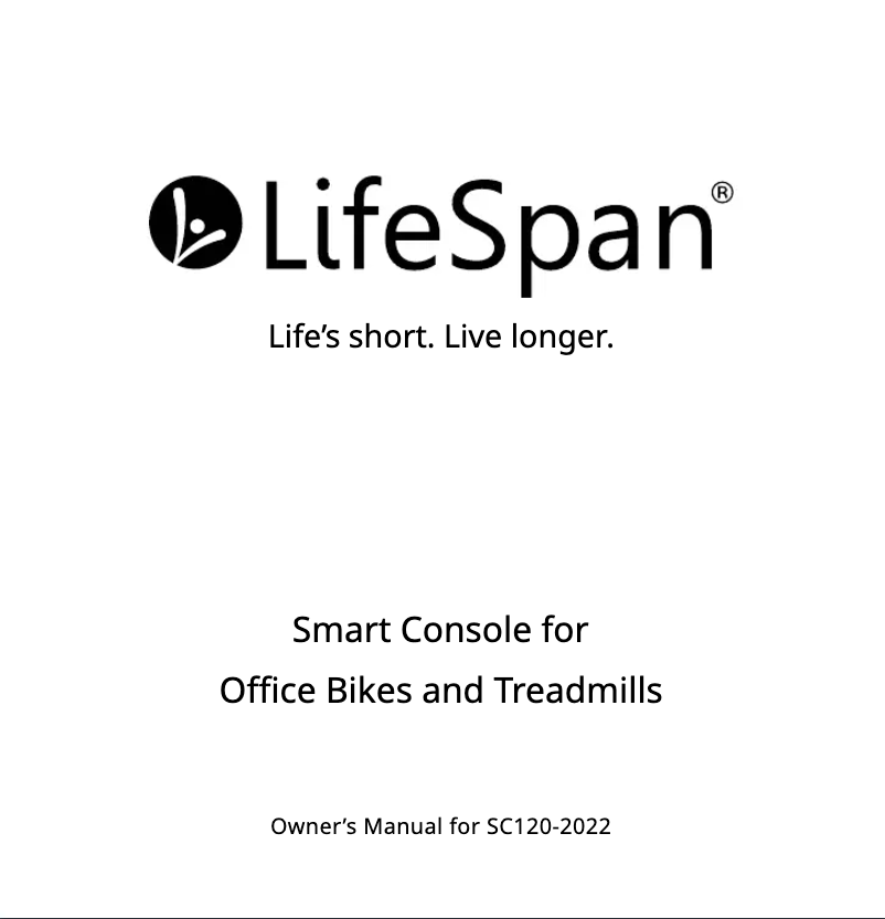 Page 1 de la notice Manuel utilisateur LifeSpan C3-DT7