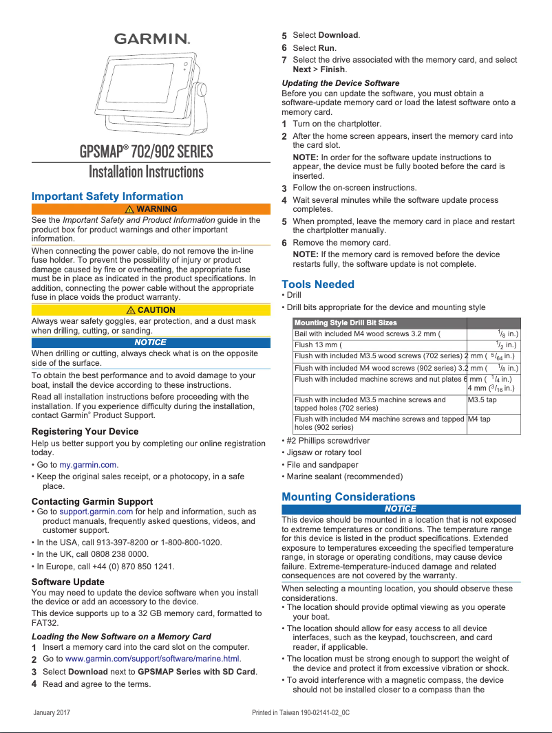 Page n°1 - Manuel utilisateur Garmin GPSMAP 702